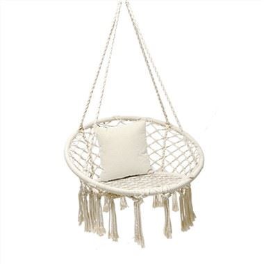 Buaian Perkhemahan Bentuk Bulat Putih