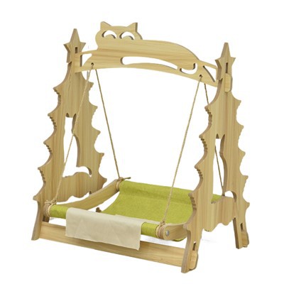 Katil Buaian Kucing Kayu