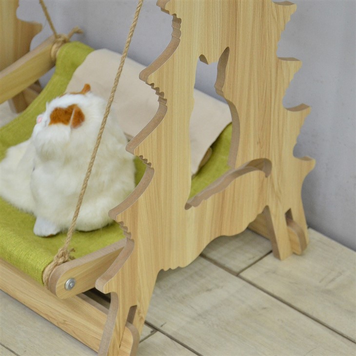 Wooden Cat Hammock Bed